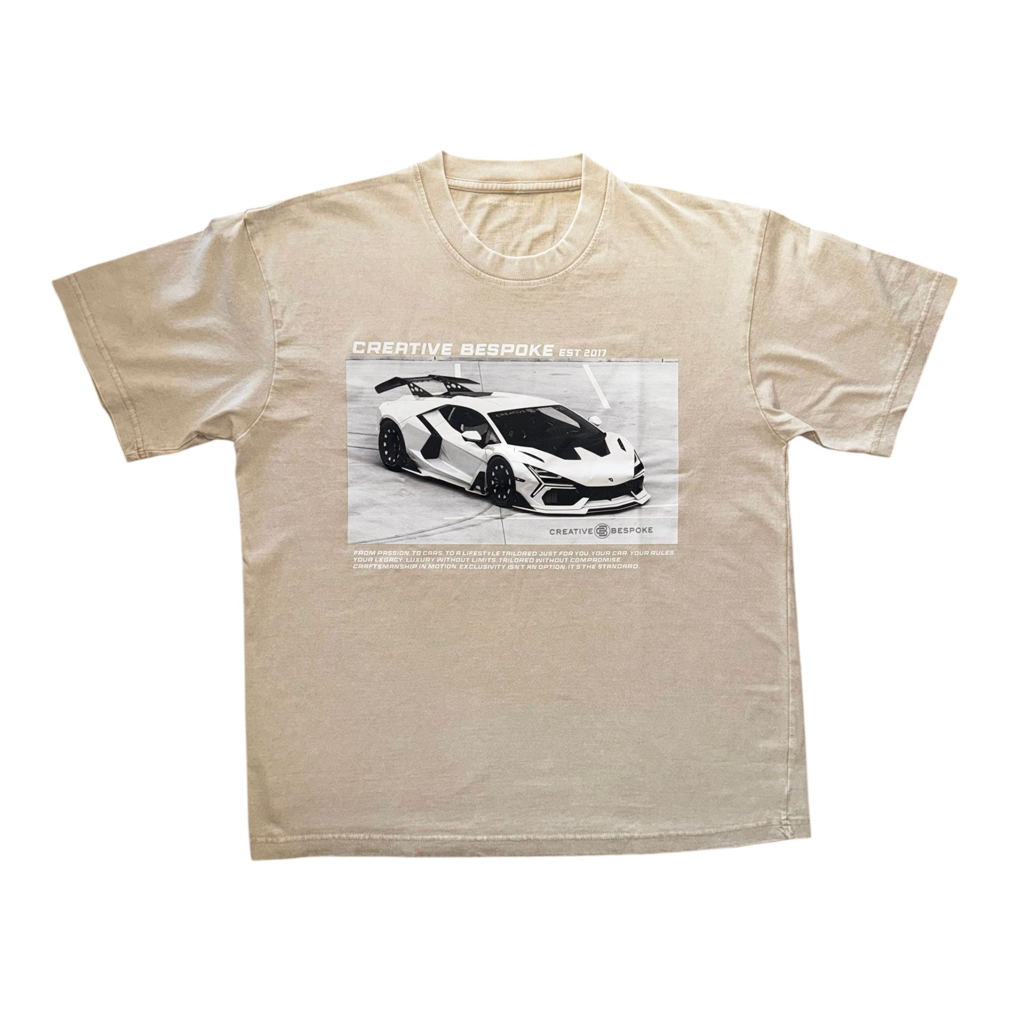 Creative Bespoke “Supercar Edition” Graphic Tee BEIGE